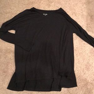 Black loose fit flowing long sleeved tee